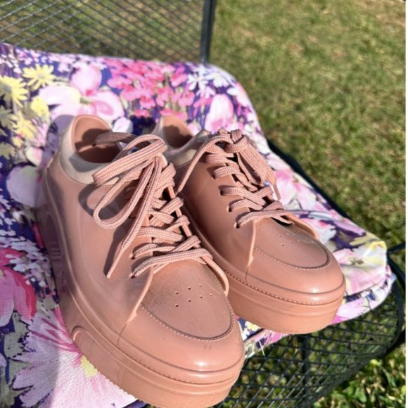 Melissa Pink Platform Jelly Sneakers 8 - Picture 11 of 11